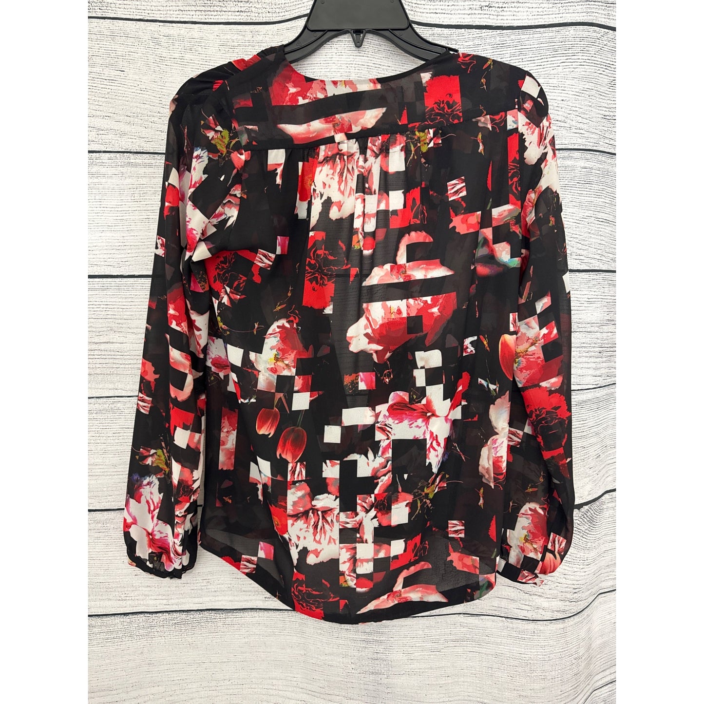 Max New Zealand Red & Black Floral Blouse Size 4