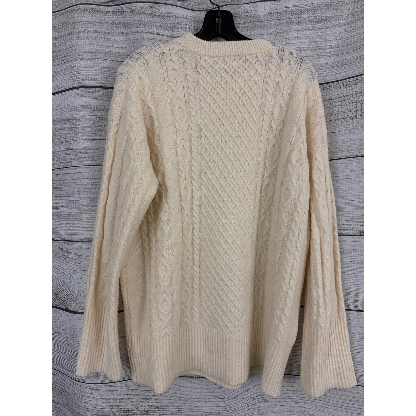 A New Day Cream Cable Knit Sweater Size M