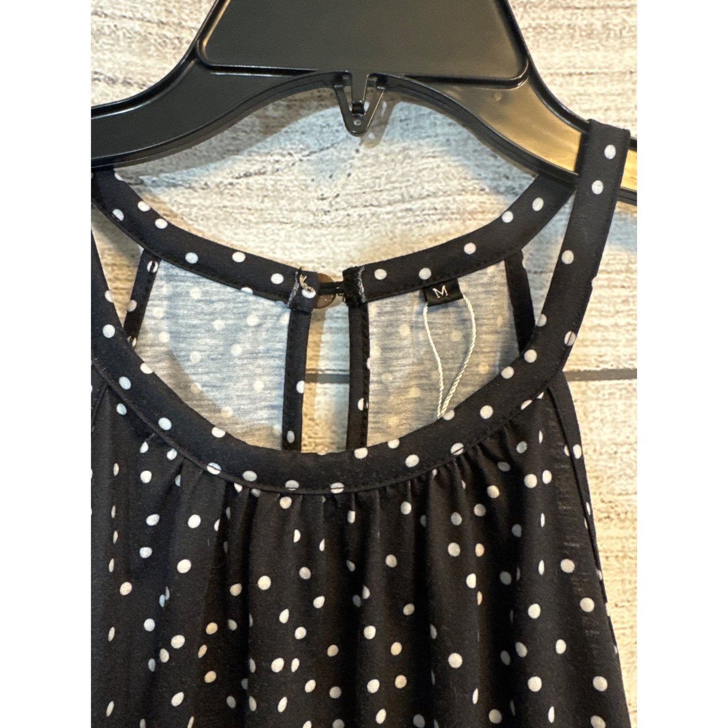 NWOT Sleeveless Polka Dot Dress With Halter Neckline Size M