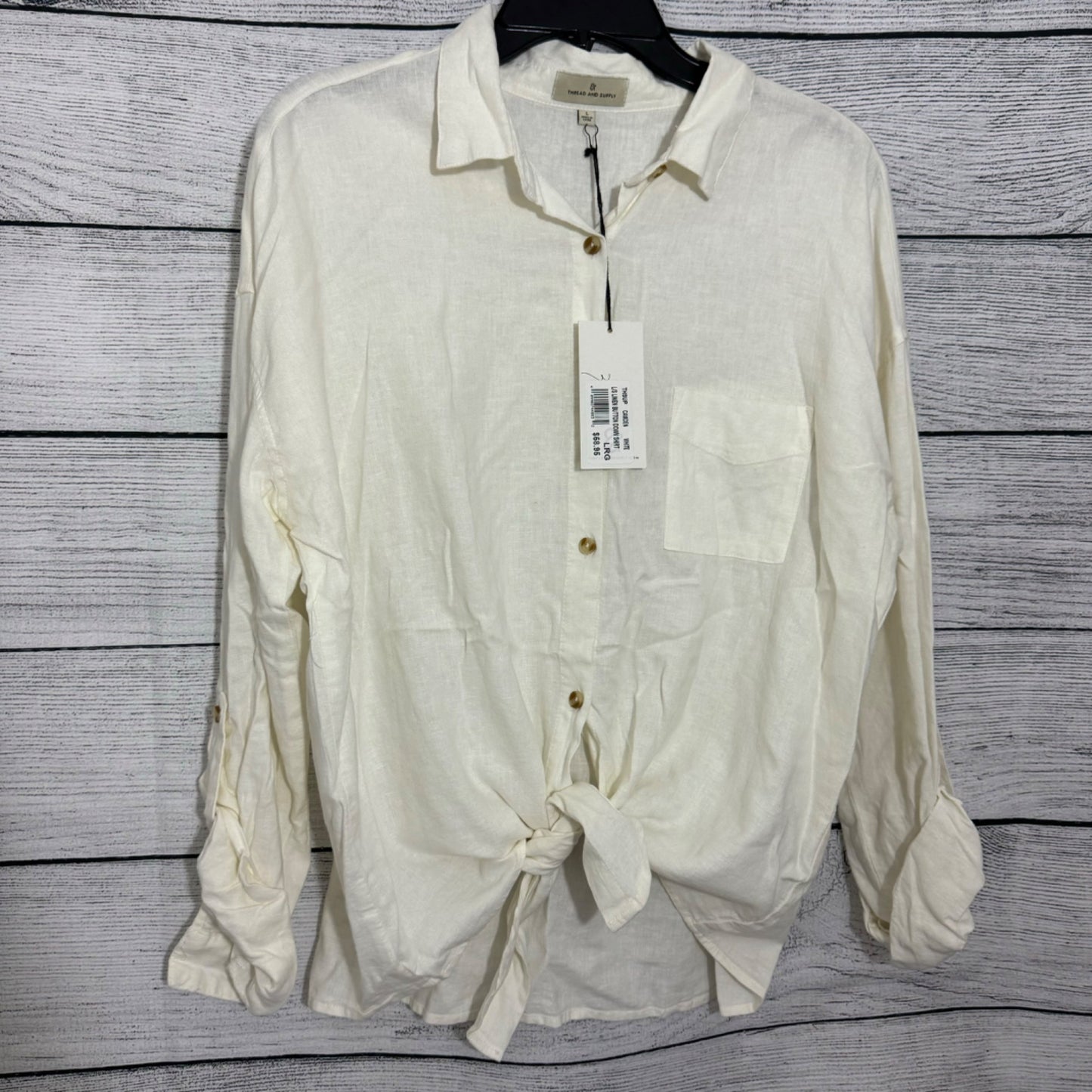 NWT Thread and Supply Linen button down