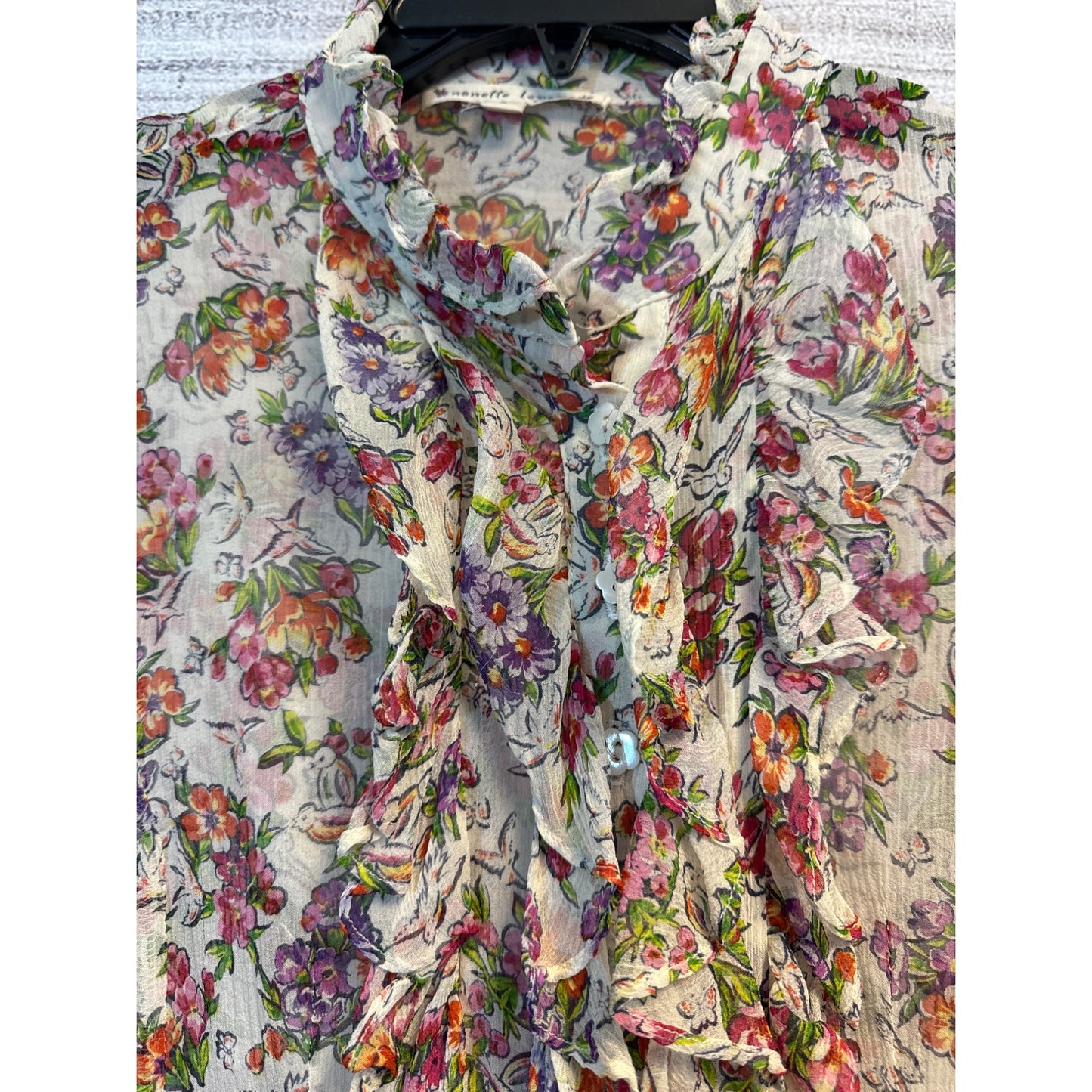 Nanette Leopore Floral ruffle blouse
