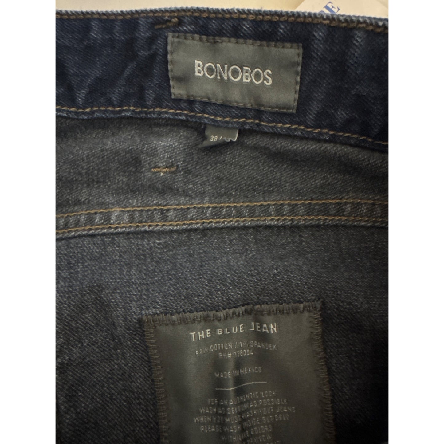 Bonobos Mens Dark Wash Slim Fit Jeans 38x32