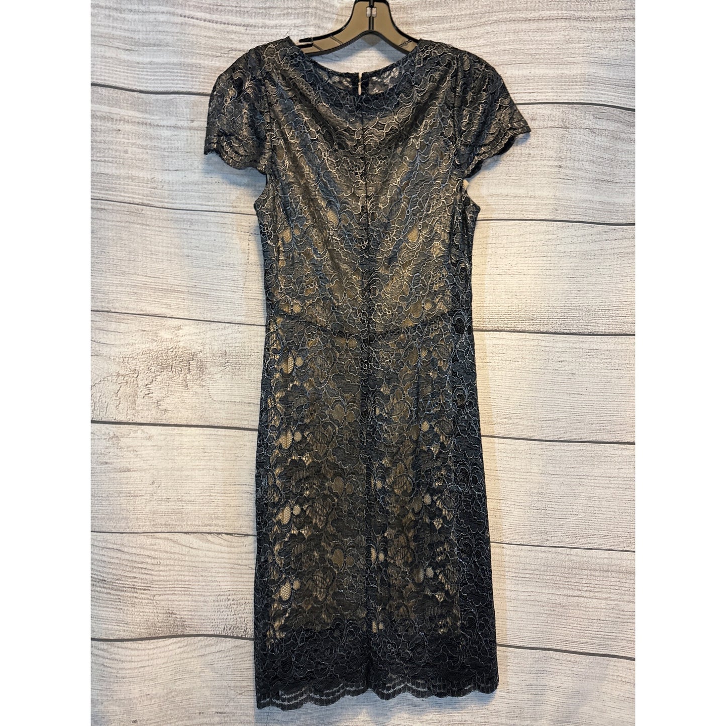L'Agence Black Lace Dress with slip Size 8