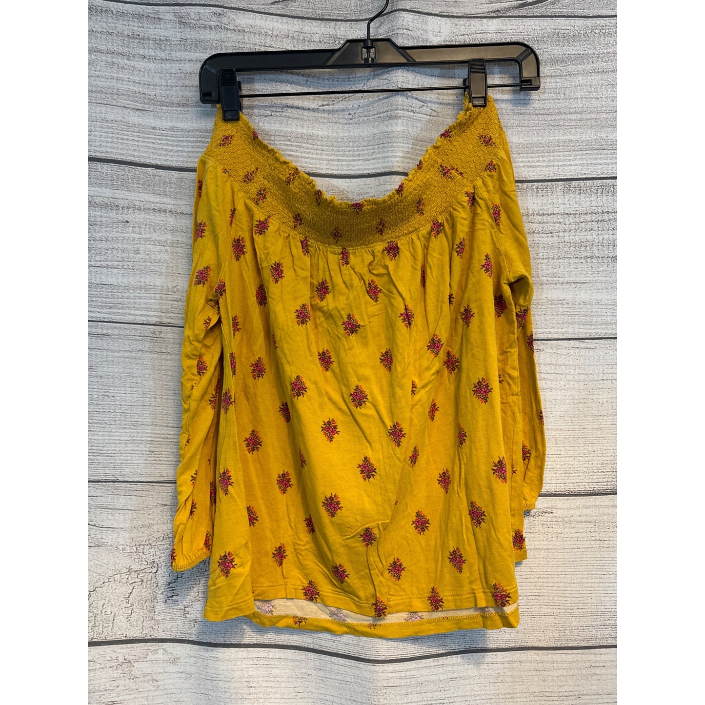 Old Navy Boho Floral Long Sleeve Off-Shoulder Top Size M