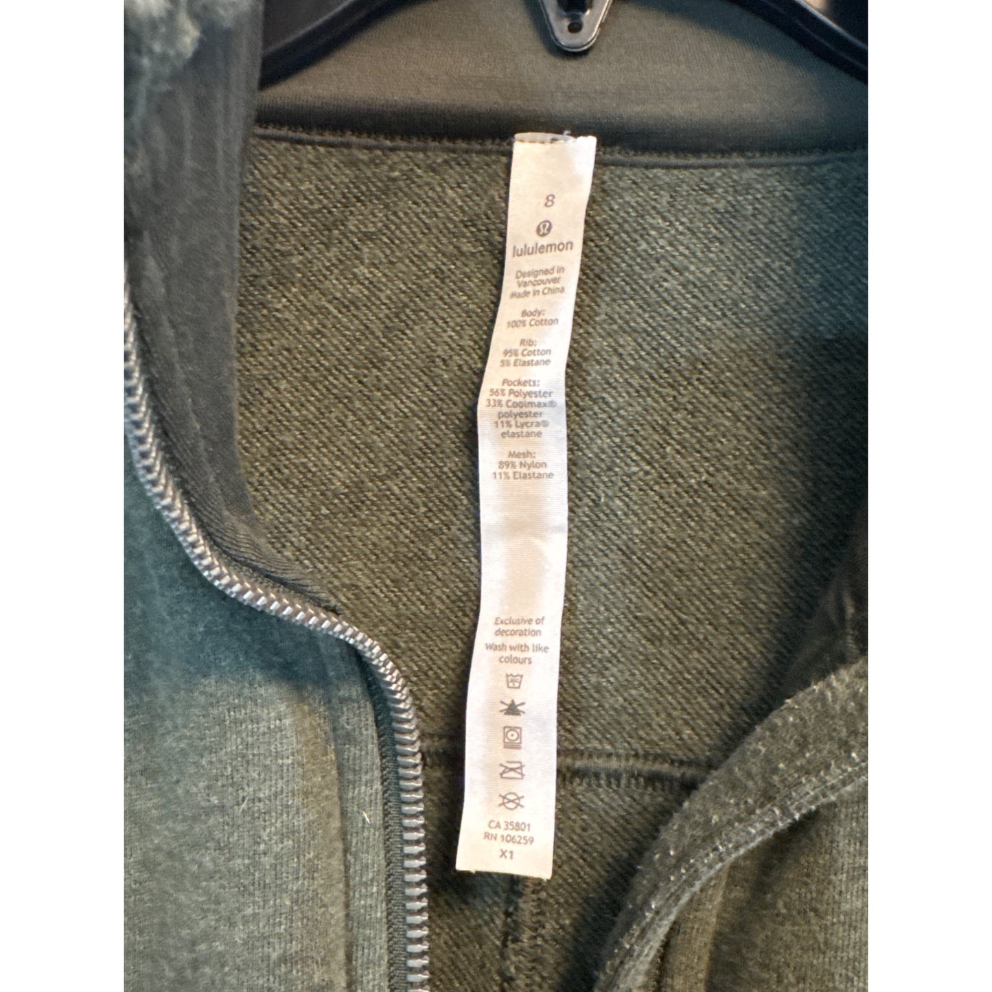 Lululemon Hudle and Hustle Jacket Heathered Camo Green Size 8