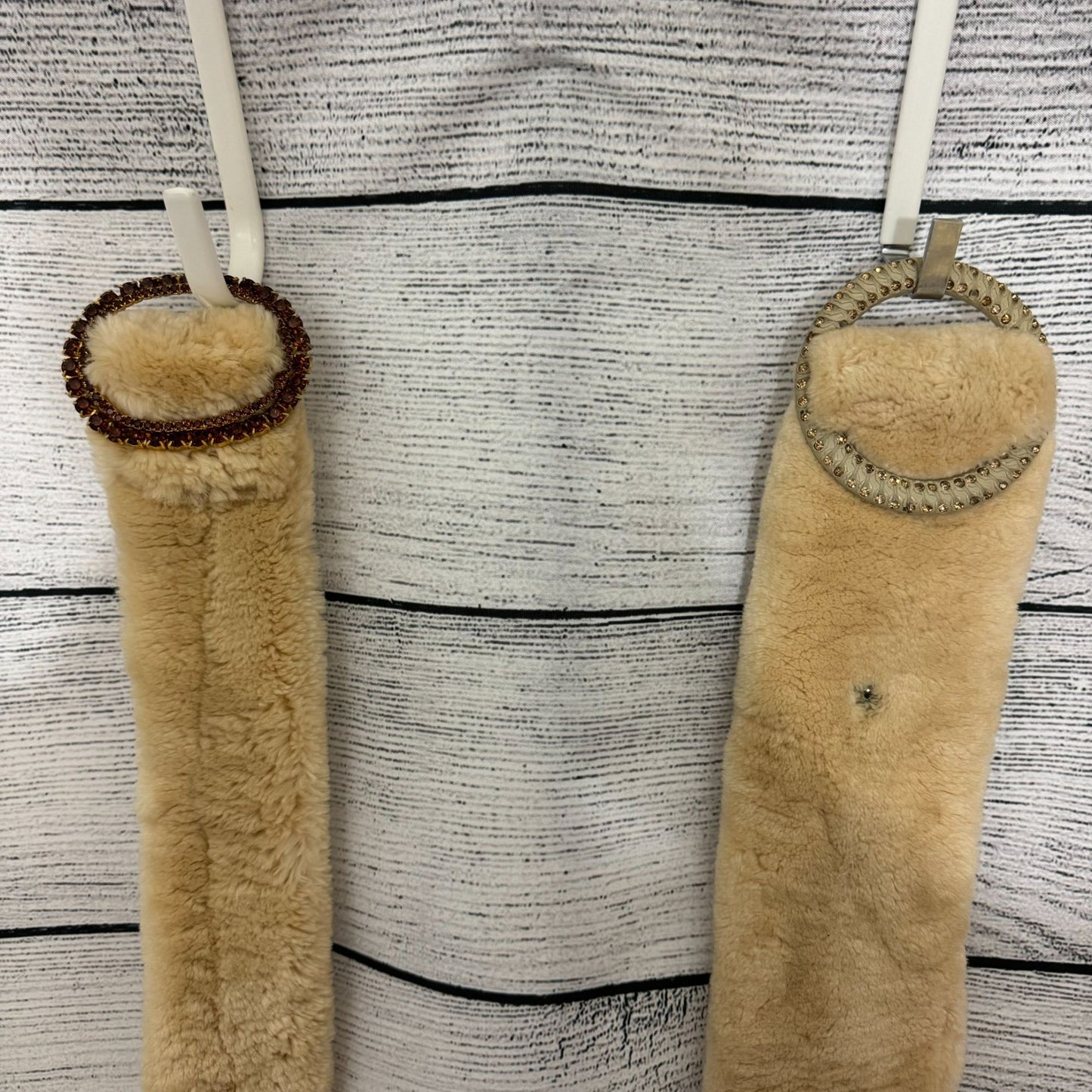 2 Genuine Sheared Beaver Fur Belts