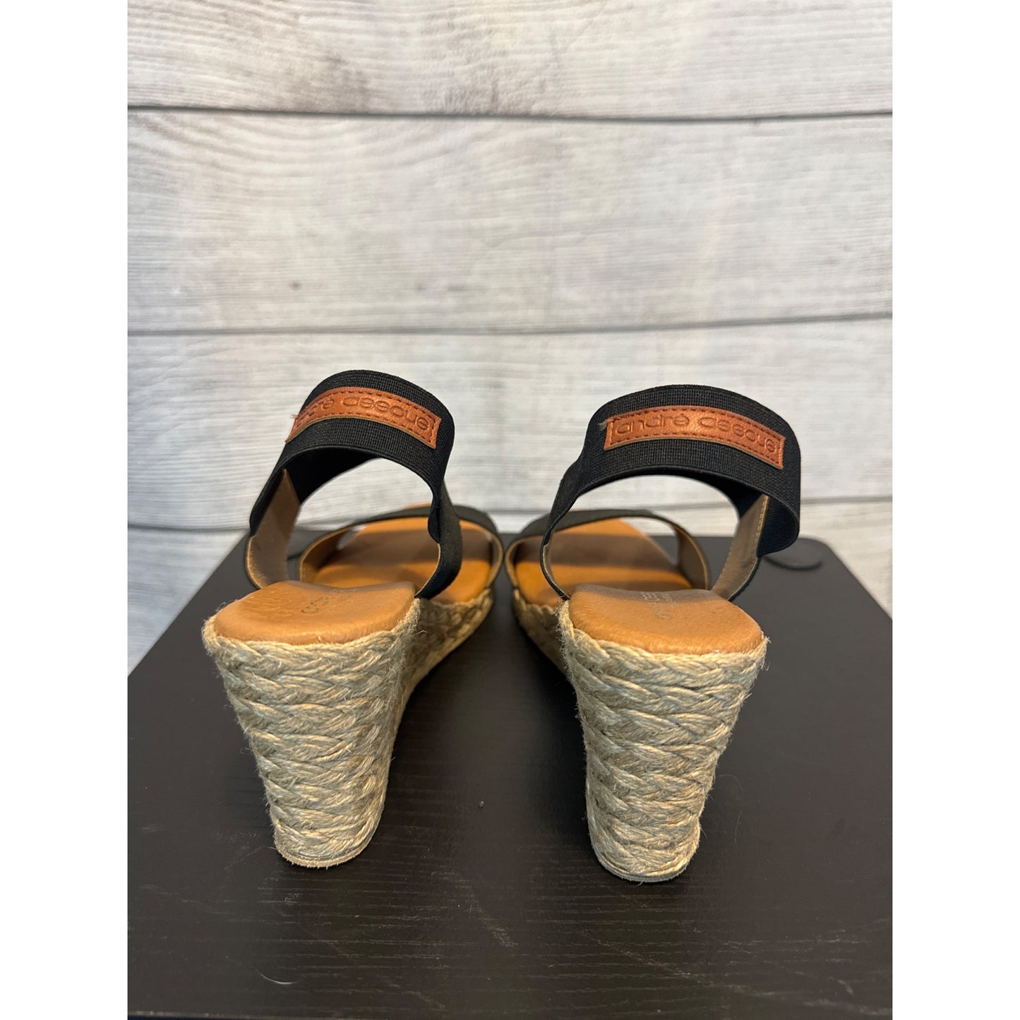 Andre Assous Allison Strappy Espadrille Wedge Sandals Size 8