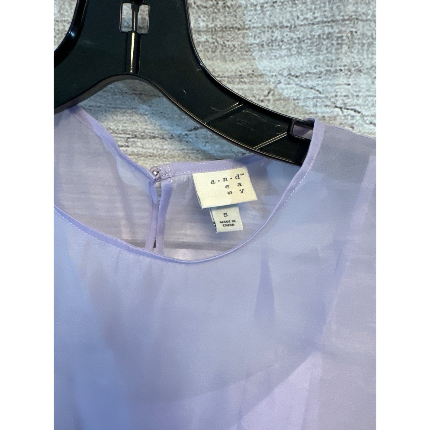 A New Day Lilac Sheer Blouse With Cami Size S