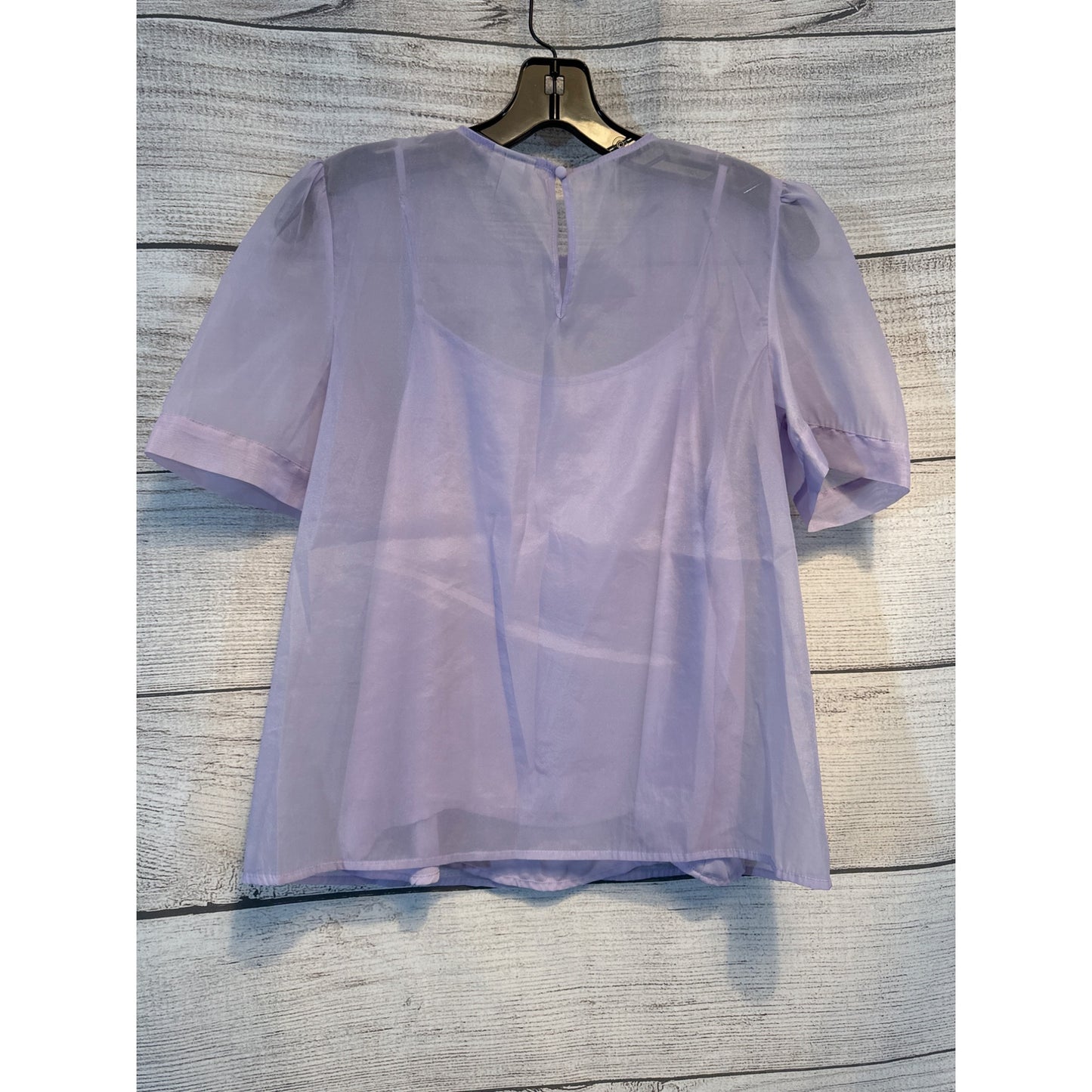 A New Day Lilac Sheer Blouse With Cami Size S