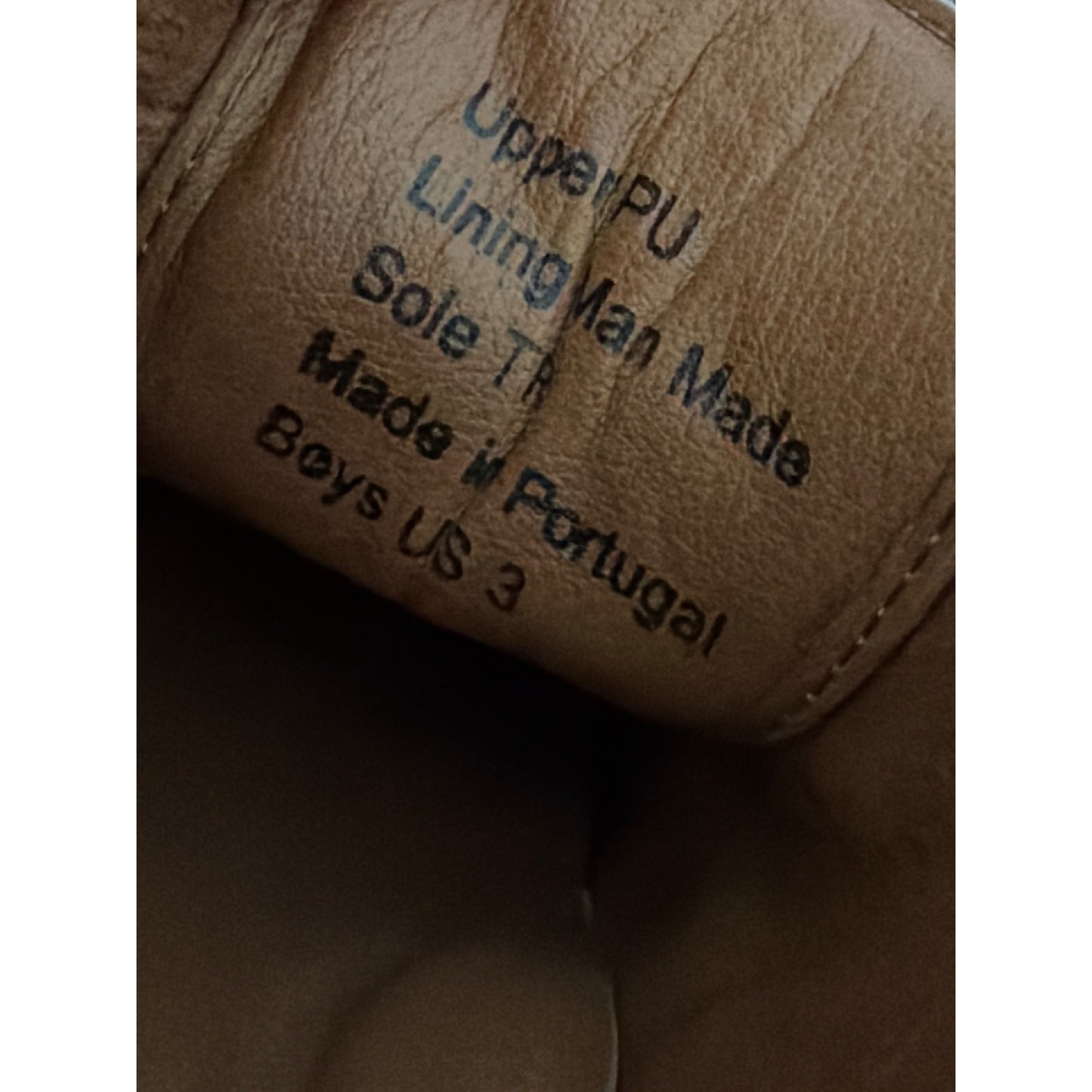 Vince Camuto Boys Brown Faux Leather Casual Sneakers Size 3