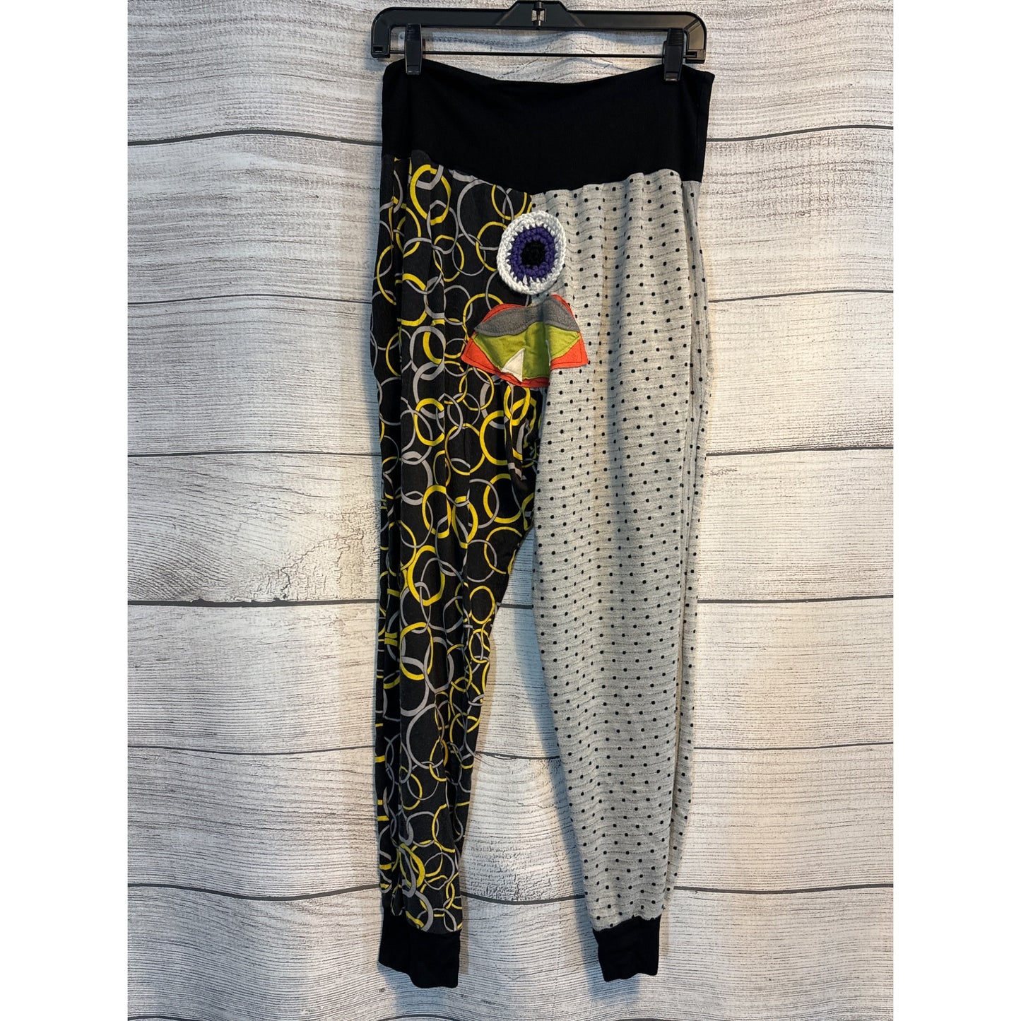 Bemo Designs Boo Bottoms Colorful Patchwork Jogger Pants OS