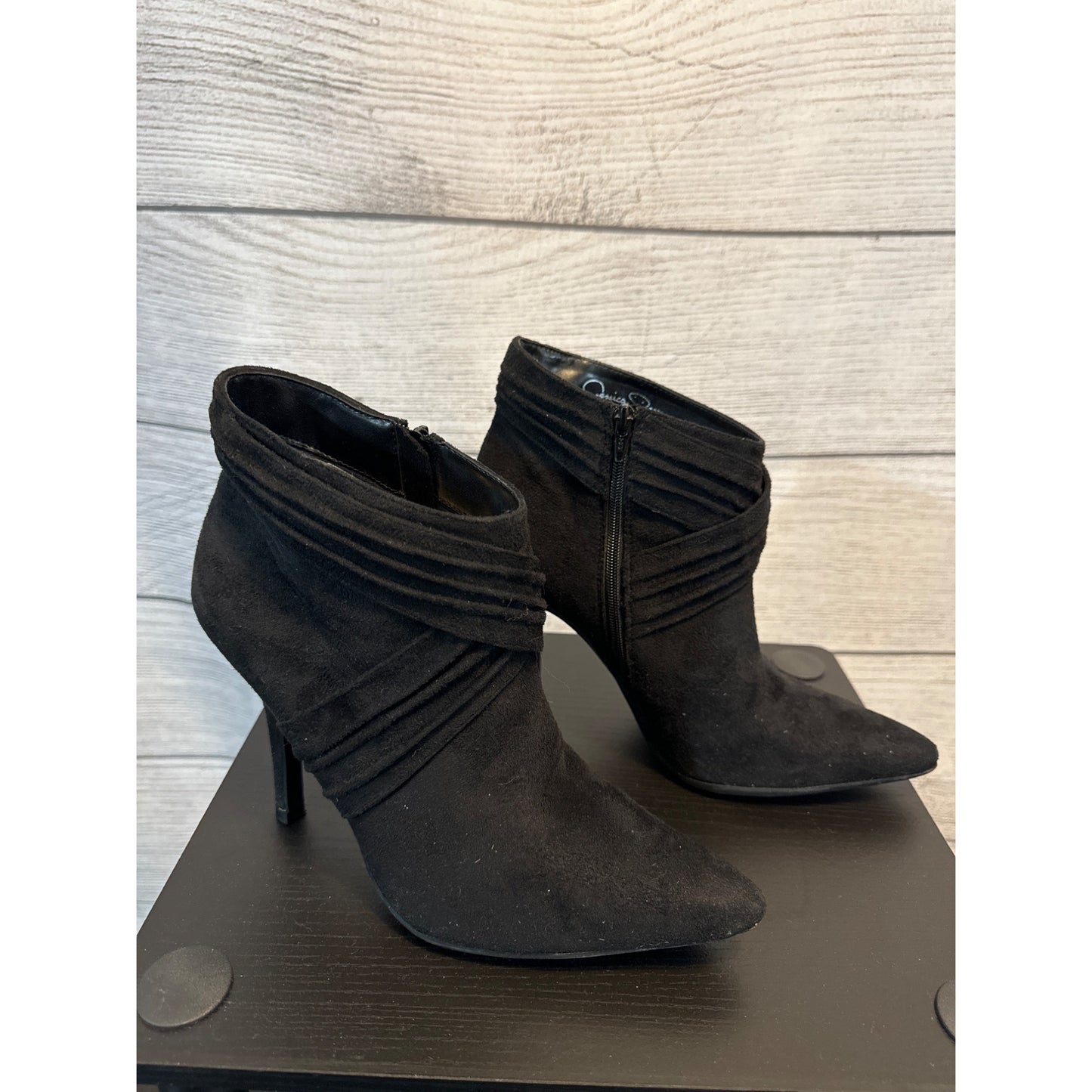 Jessica Simpson Suede Ankle Boots W/ Side Zipper Size 8.5