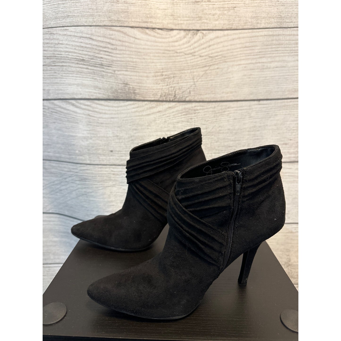 Jessica Simpson Suede Ankle Boots W/ Side Zipper Size 8.5