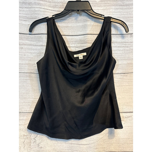 Julie Brown Black Satin Cowl Neck Sleeveless Top Size S