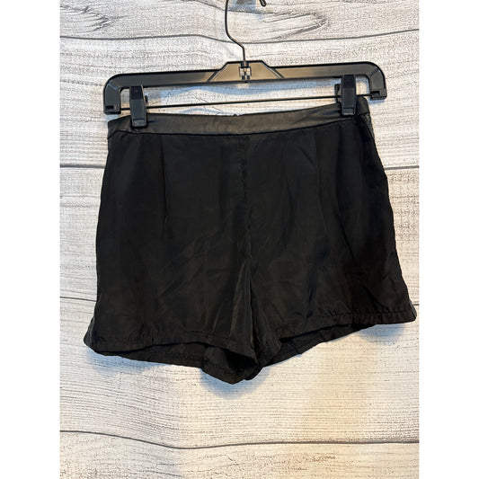 Delia's Black Lace-Trimmed High-Waisted Shorts Size S