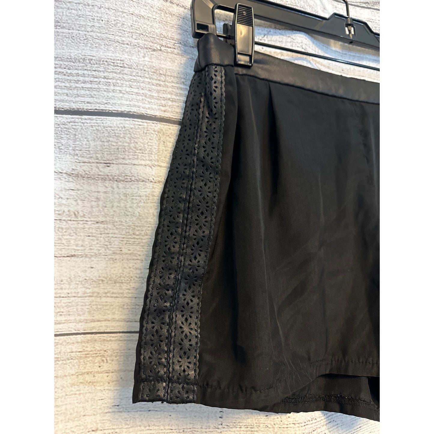 Delia's Black Lace-Trimmed High-Waisted Shorts Size S