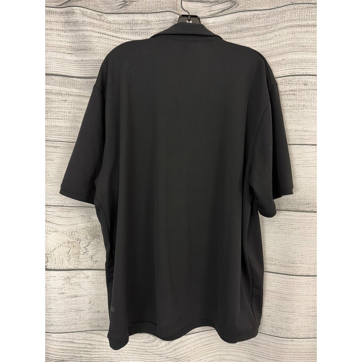 Mens Lululemon Textured Mesh Short Sleeve Polo Shirt Size XXL