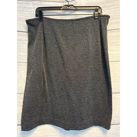 Calvin Klein Charcoal Grey High-Waist Skirt Size 14
