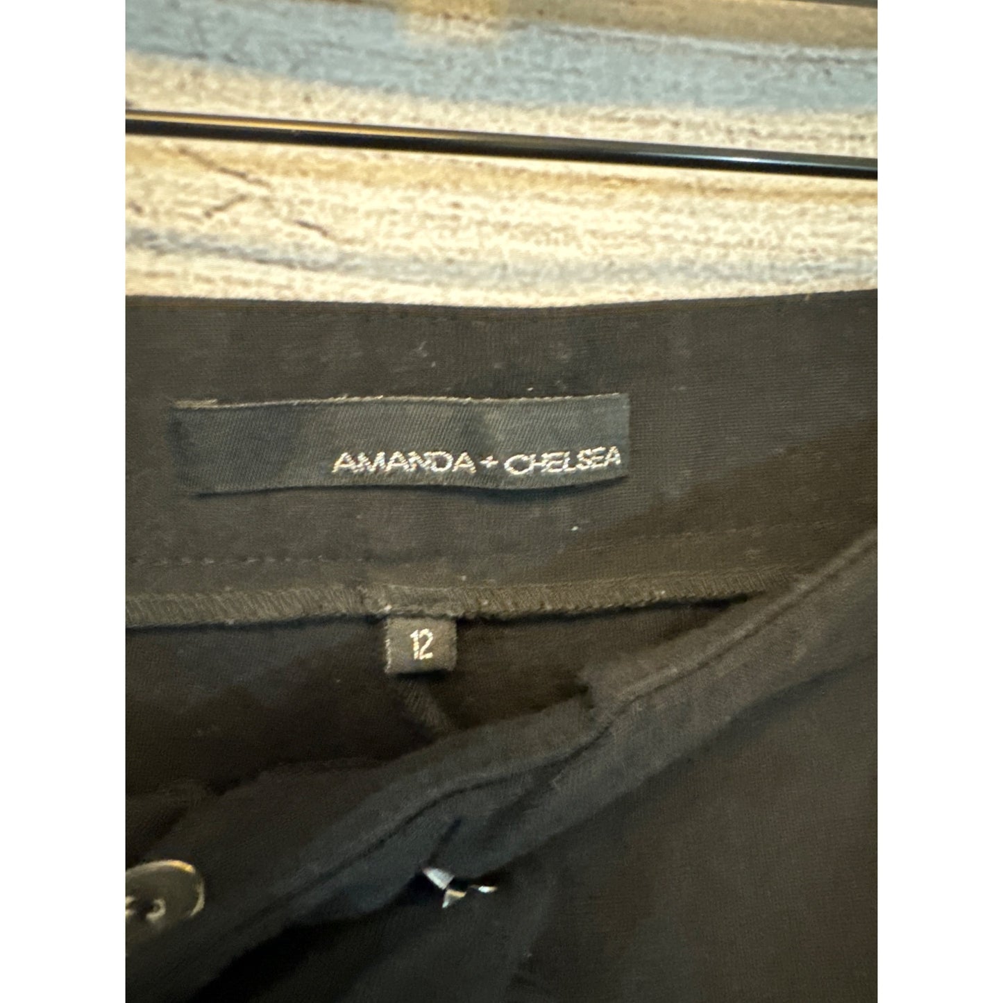 Amanda & Chelsea Black Zippered Pocket Pants Size 12