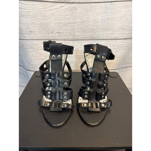 BCBG Girls Black Strappy Gladiator Heels Size 8.5