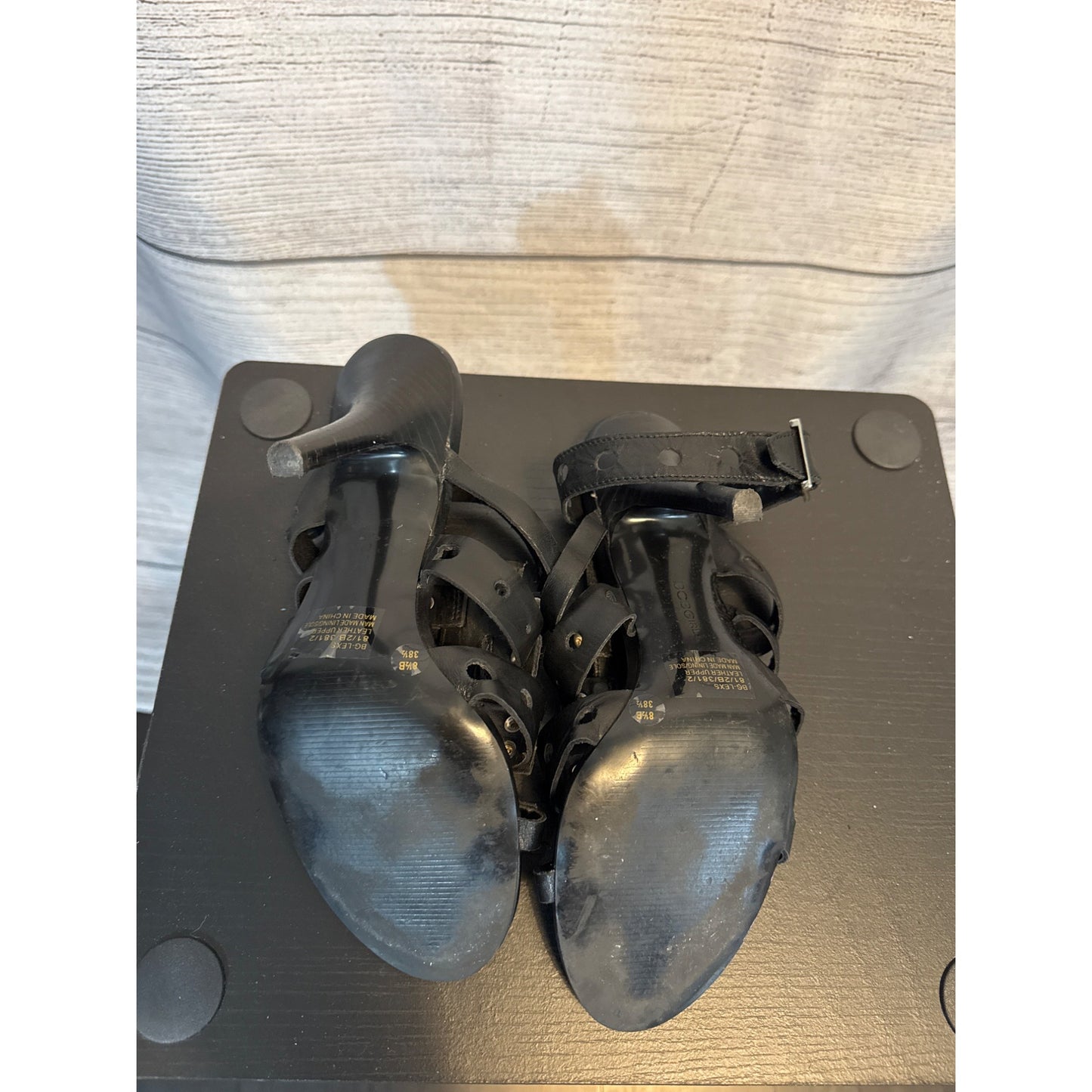 BCBG Girls Black Strappy Gladiator Heels Size 8.5