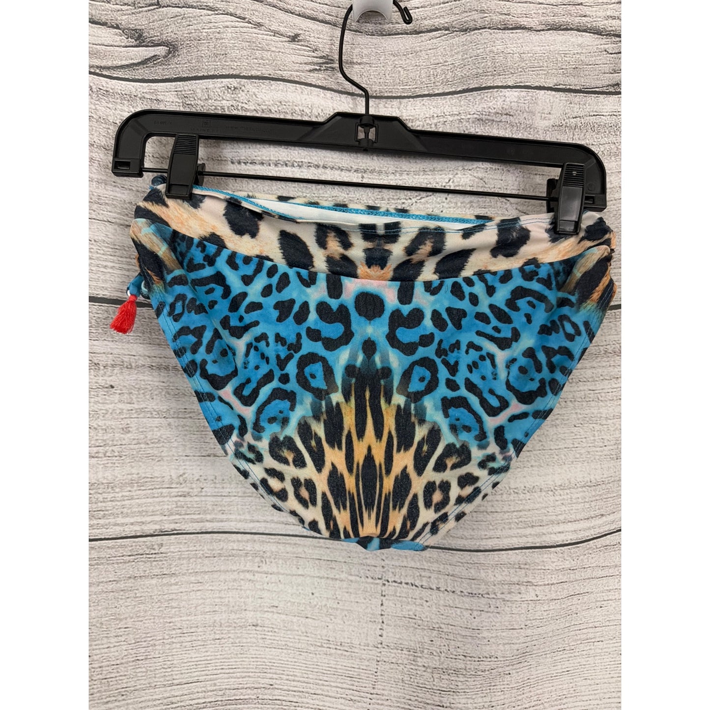 La Moda Colorful Bejeweled Leopard Print Bikini BOTTOM ONLY