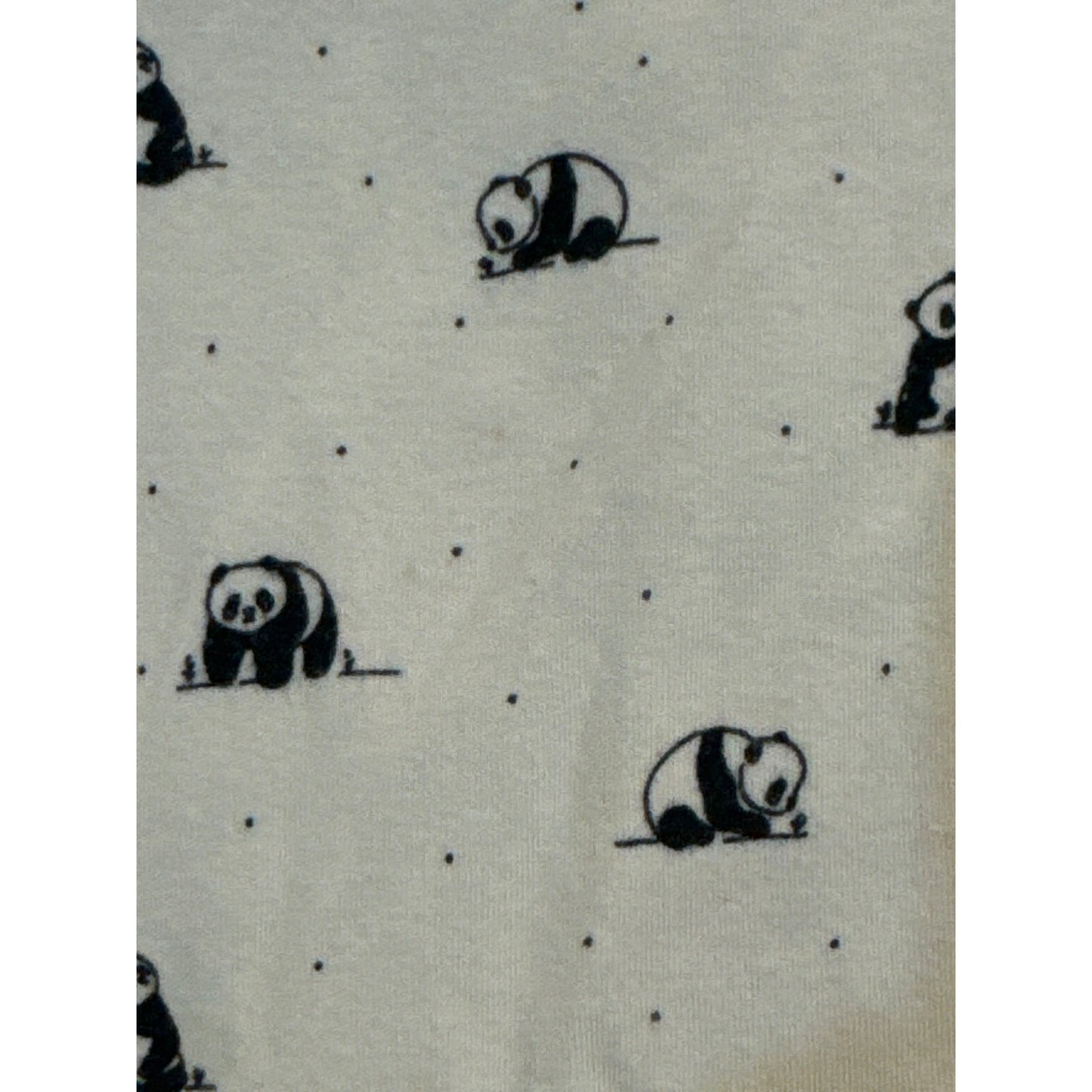 Janie and Jack Panda Long Sleeve Baby Onesie Size 18/24
