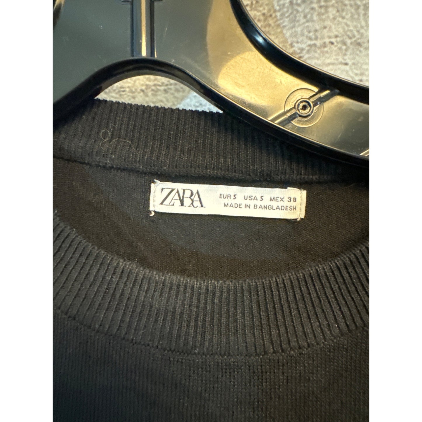 Mens Zara Black Long Sleeve Sweater Size S
