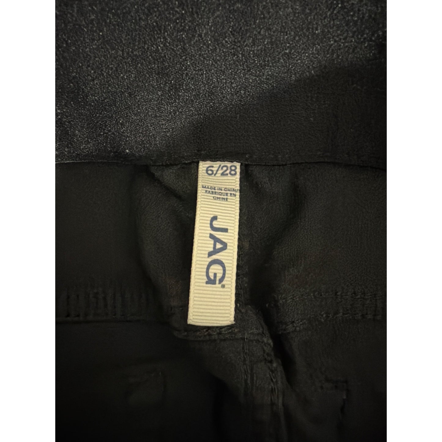 Jag Black Corduroy Pull-On Pants Size 6/28