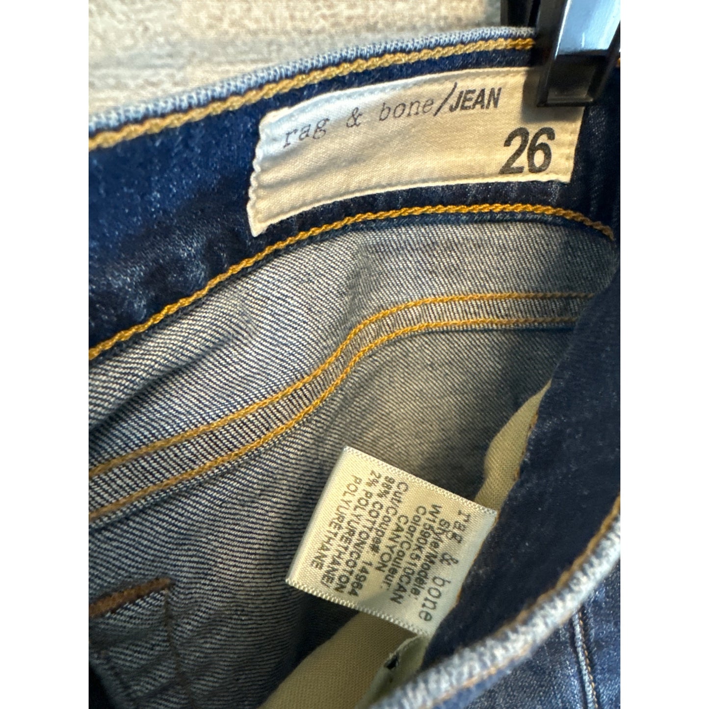 Rag and Bone Distressed Skinny Jeans Frayed Hem Size 26