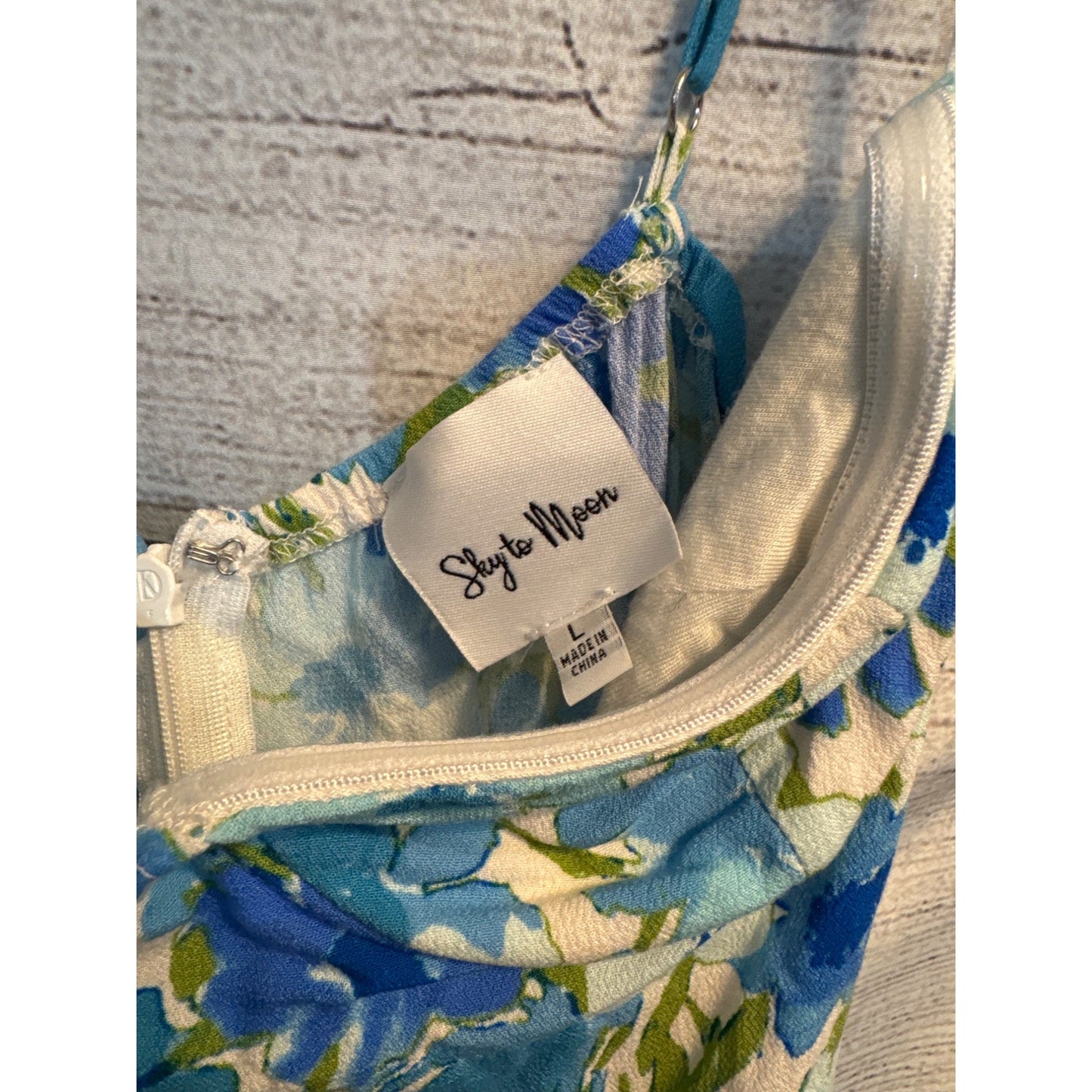 Style To Moon The One That Got Away Floral Mini Dress With Adjustable Spaghetti Straps & Side Cutouts Size L