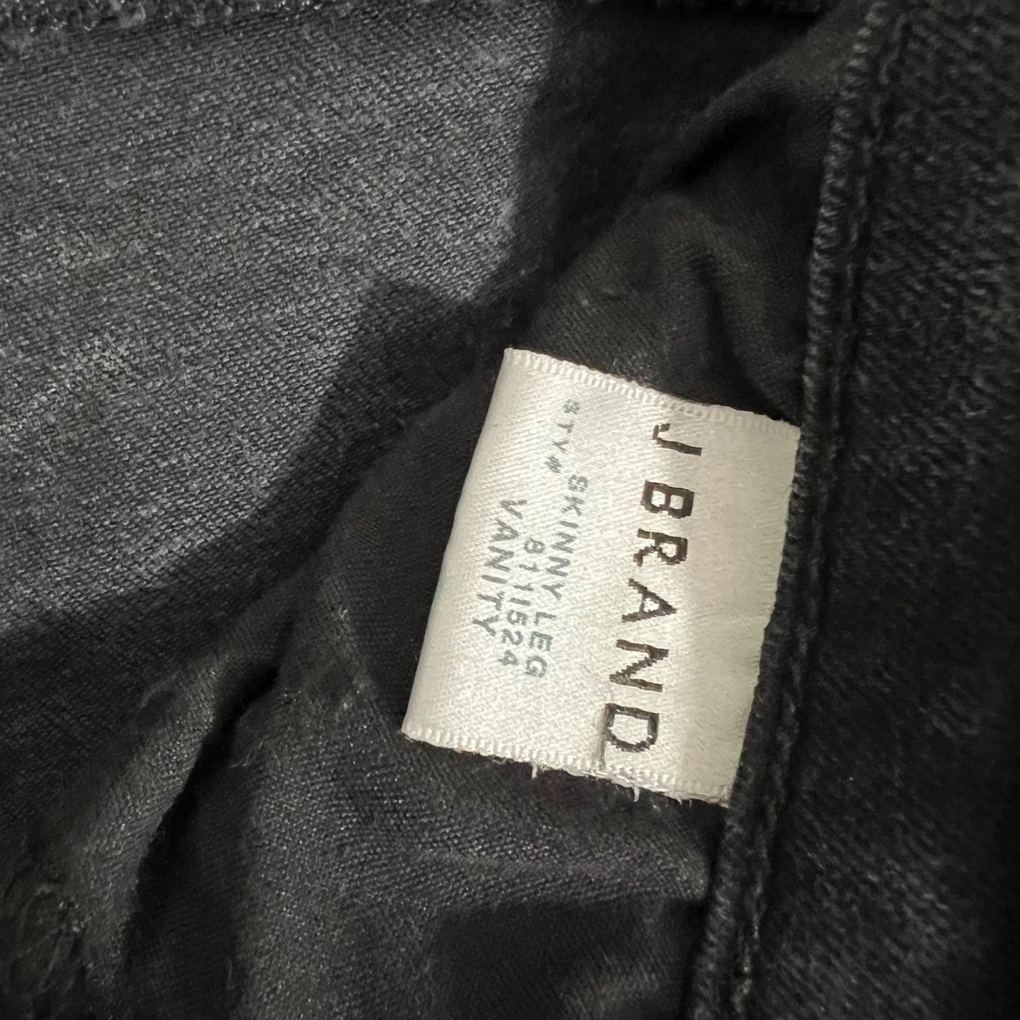 J Brand Black Skinny Leg Jeans, Size 24