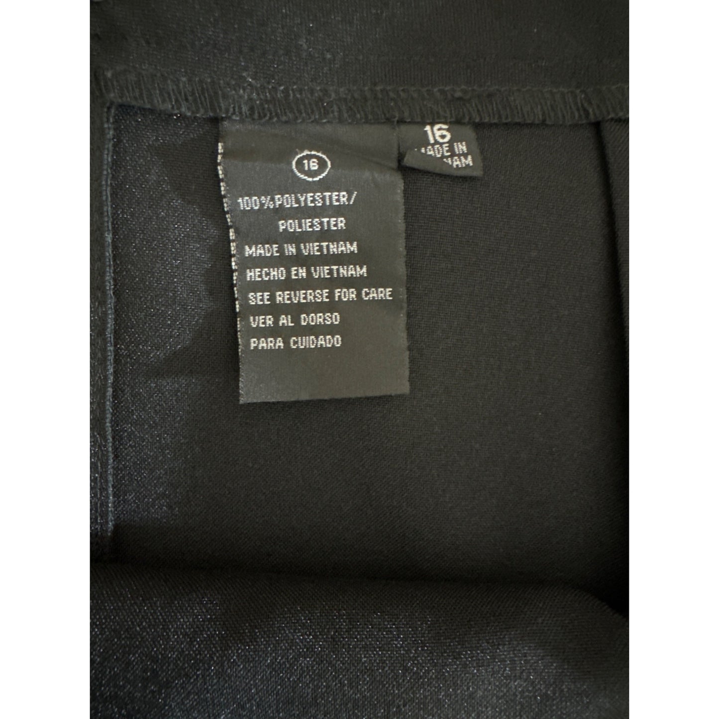 Classic Black Knee-Length Pencil Skirt Size 16