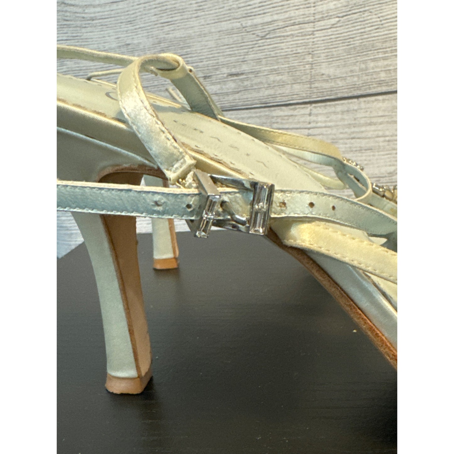 Grazia Alicia Silk Beaded Bridal Shoe Size 9.5