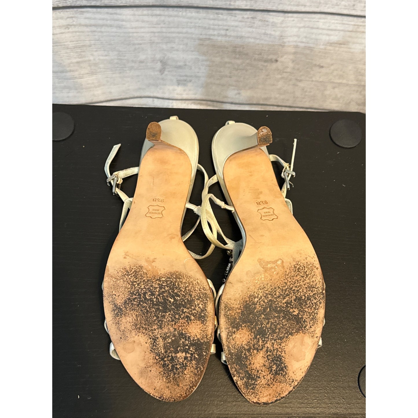 Grazia Alicia Silk Beaded Bridal Shoe Size 9.5