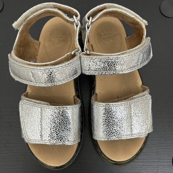 Sparkly Silver Dr martens