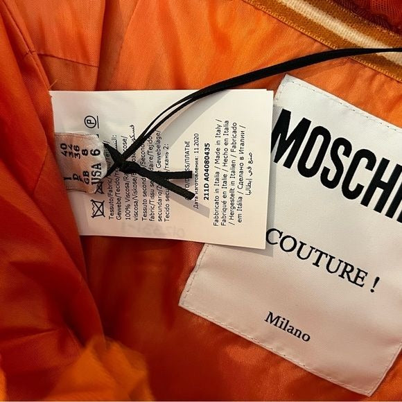 NWT Moschino Couture Orange Dress