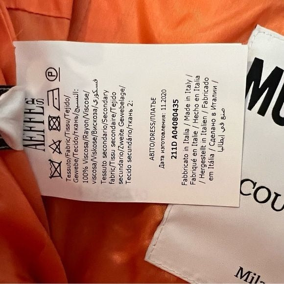 NWT Moschino Couture Orange Dress