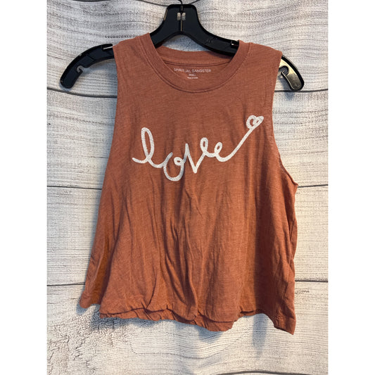 Spiritual Gangster Love Sleeveless Tank Top Size S