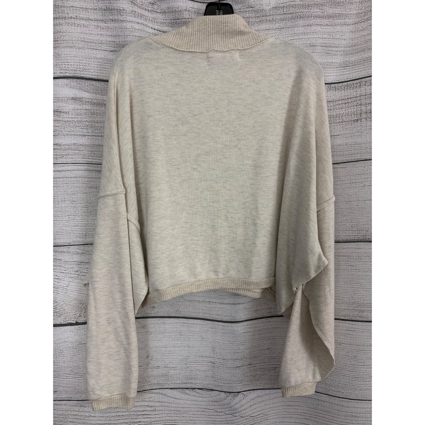 Project Social T Beige Sweater With Mock Neck & Ribbed Hem Size M