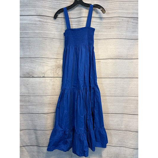 To My Lovers Blue Smocked Maxi Dress Size L