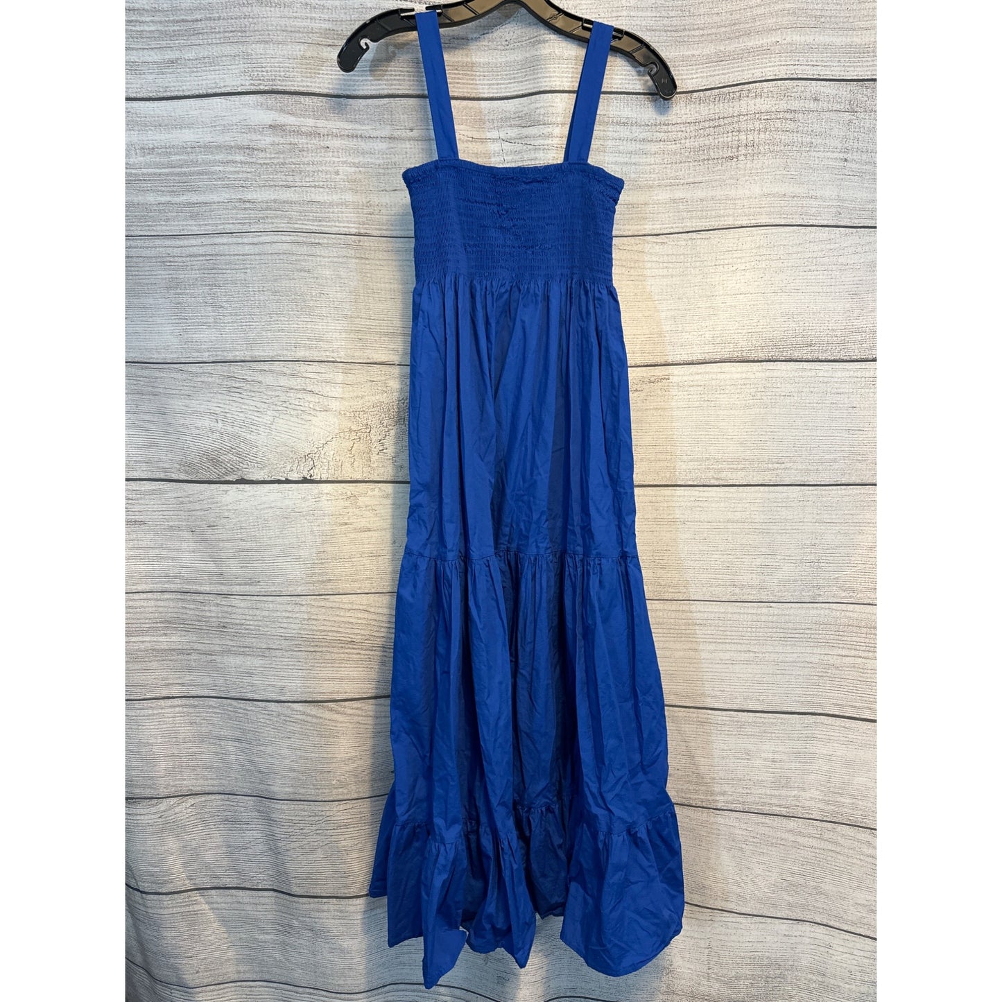 To My Lovers Blue Smocked Maxi Dress Size L