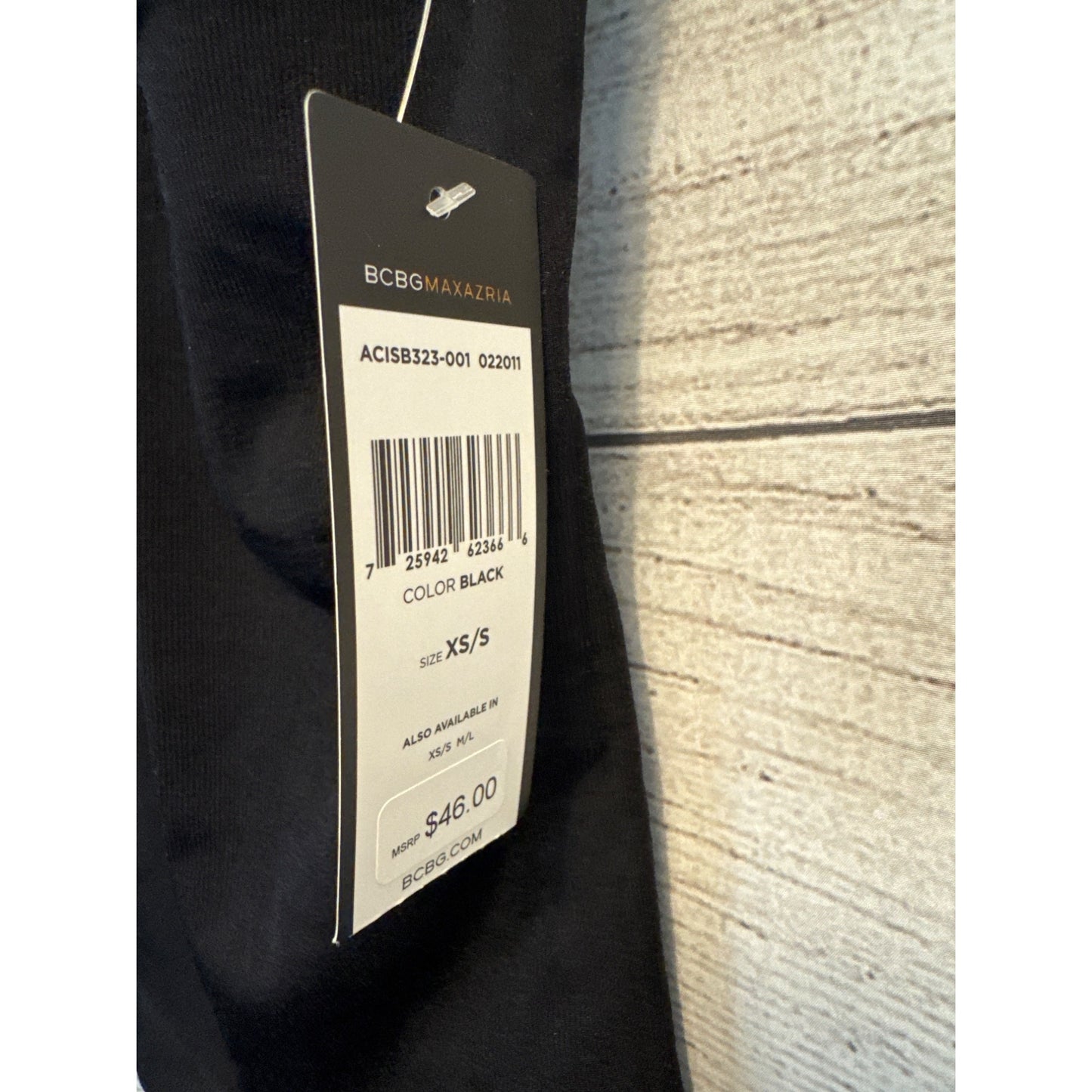 NWT BCBGMAXAZRIA Black Cami Top XS/S
