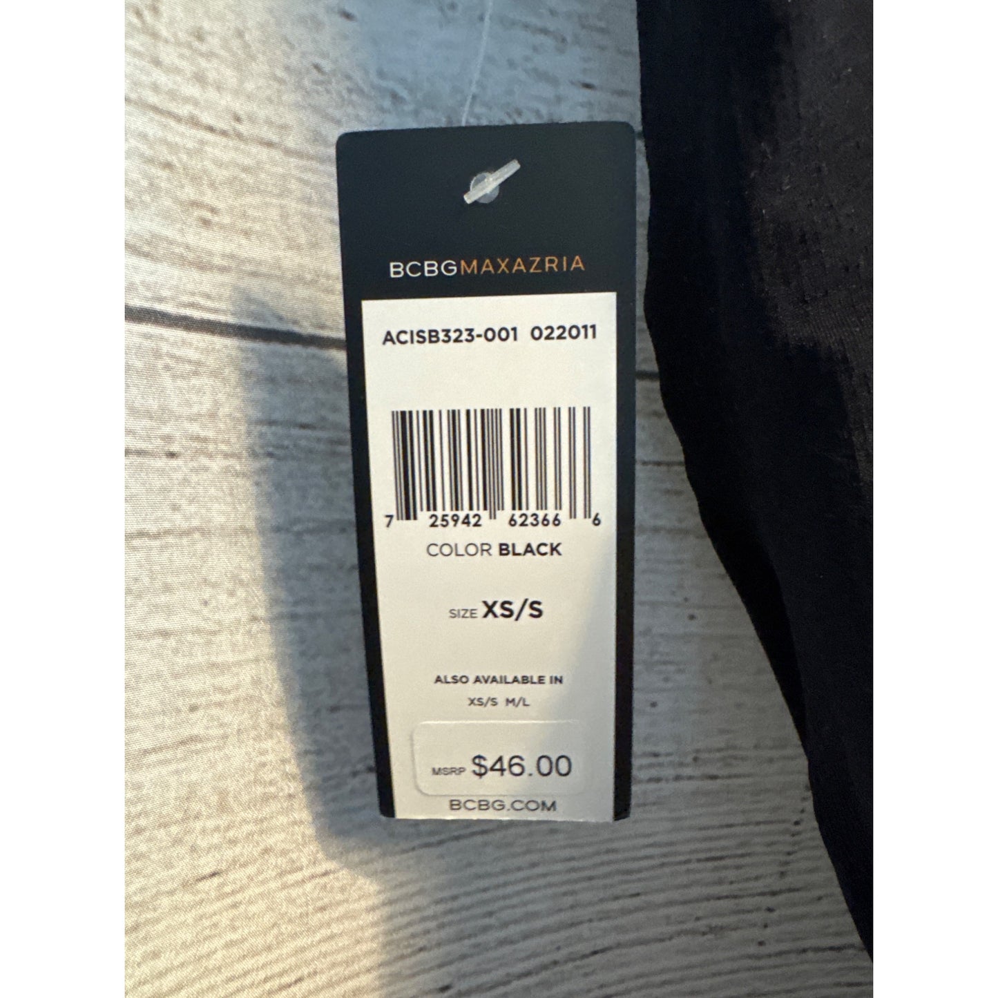 NWT BCBGMAXAZRIA Black Cami Top XS/S