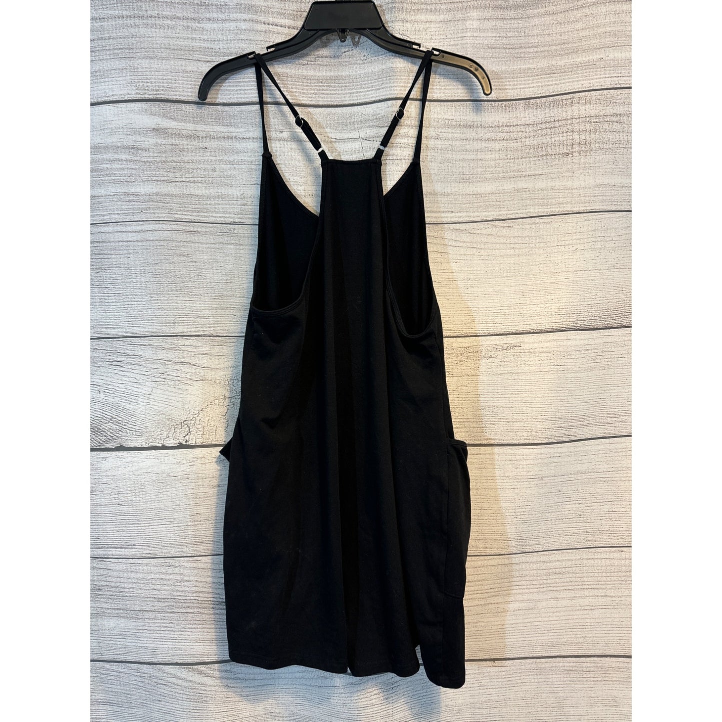 Caracilia Black Sleeveless Romper With Pockets Size L