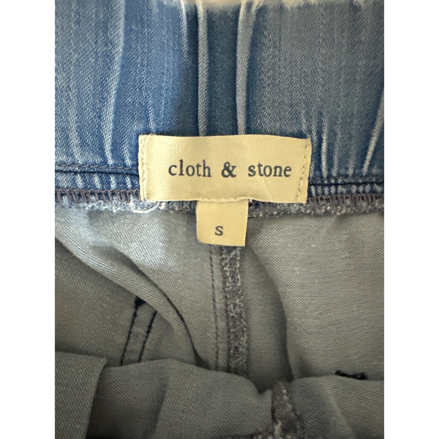 Cloth and Stone Distressed Light Wash Denim Jogger Pants