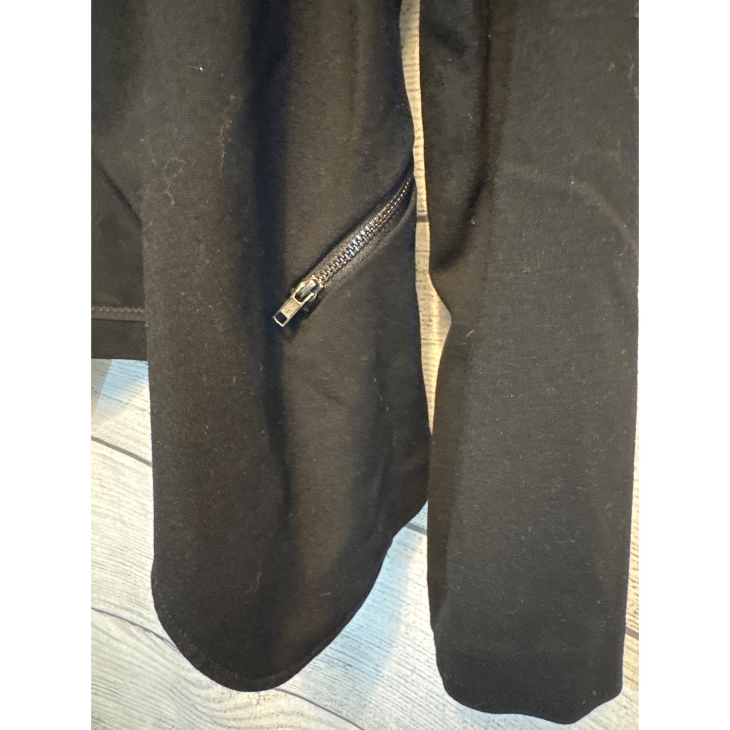 Goldray Black Open-Front Blazer Jacket With Side Zippers M
