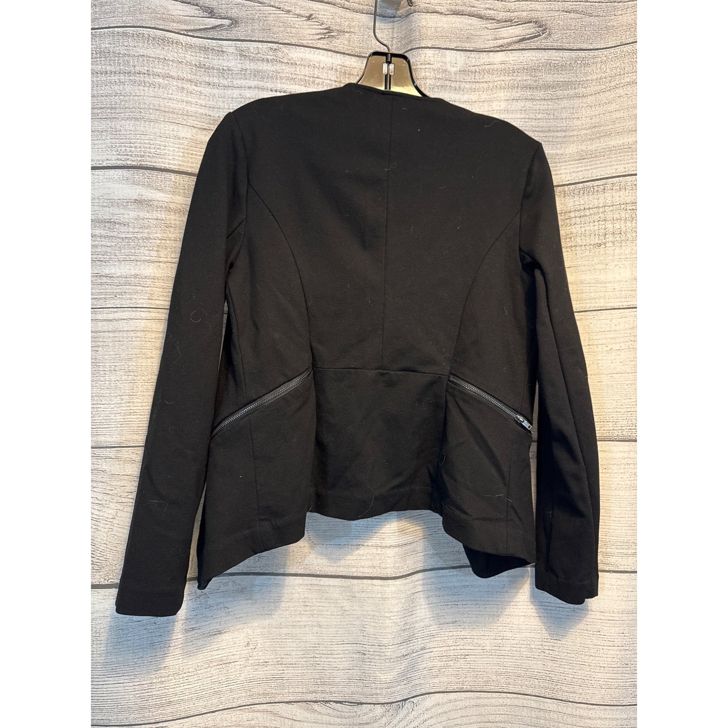 Goldray Black Open-Front Blazer Jacket With Side Zippers M