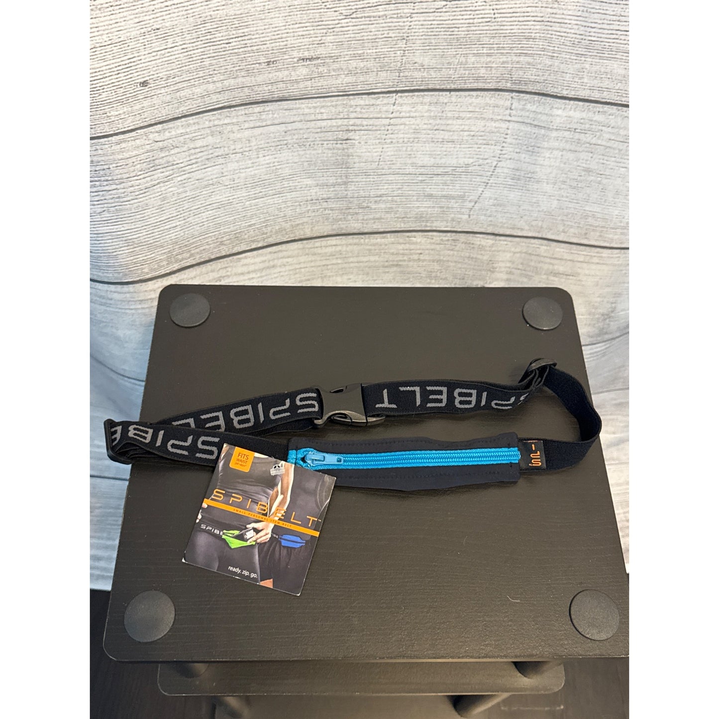 NWT Spibelt Small Personal Item Belt With Adjustable Strap & Blue Zipper Size S