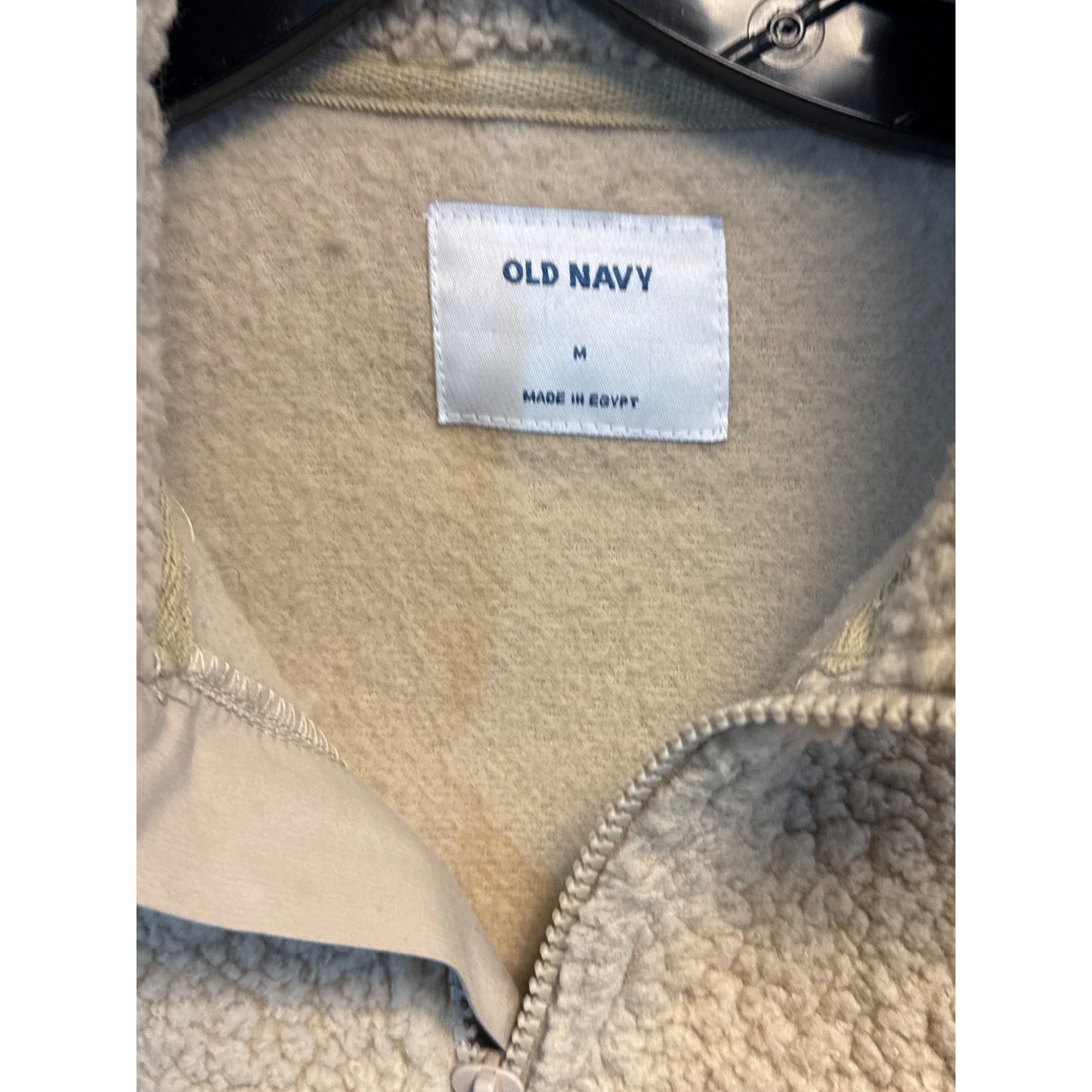 NWT Old Navy Beige Sherpa Zip-Up Jacket M